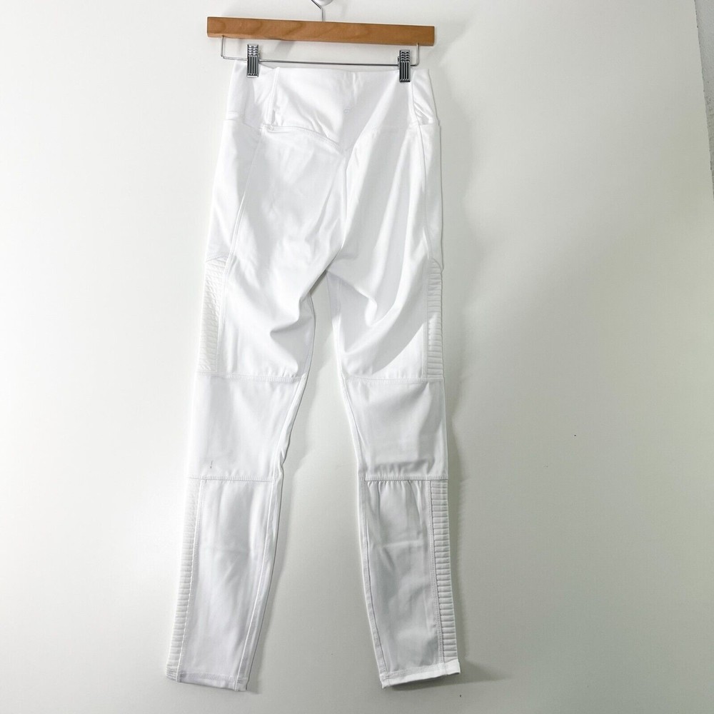 Fabletics High Waisted Motion365 Moto Leggings Women Activewear White Medium NEW - Picture 3 of 12